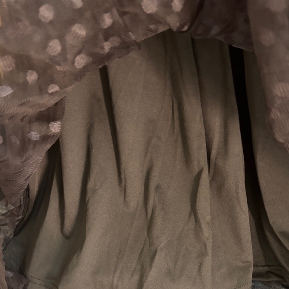 Elegant long Black mesh Polka Dot Skirt - Picture 3 of 3